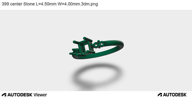 Emerald Grace Halo Ring 3D print model