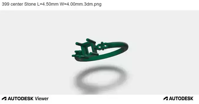 Emerald Grace Halo Ring 3D print model