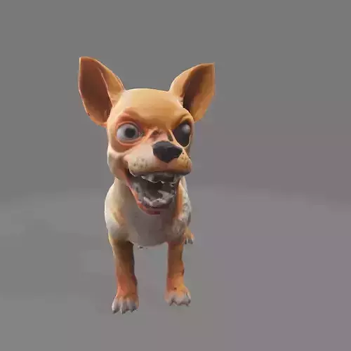 Angry Chihuahua dog 3D model