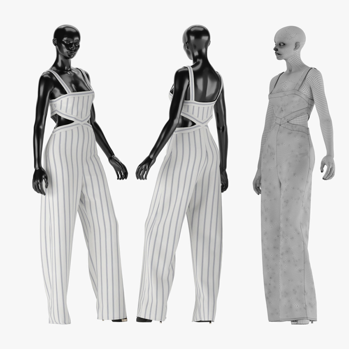 Mannequin Set Vol 011 Low-poly 3D model_2