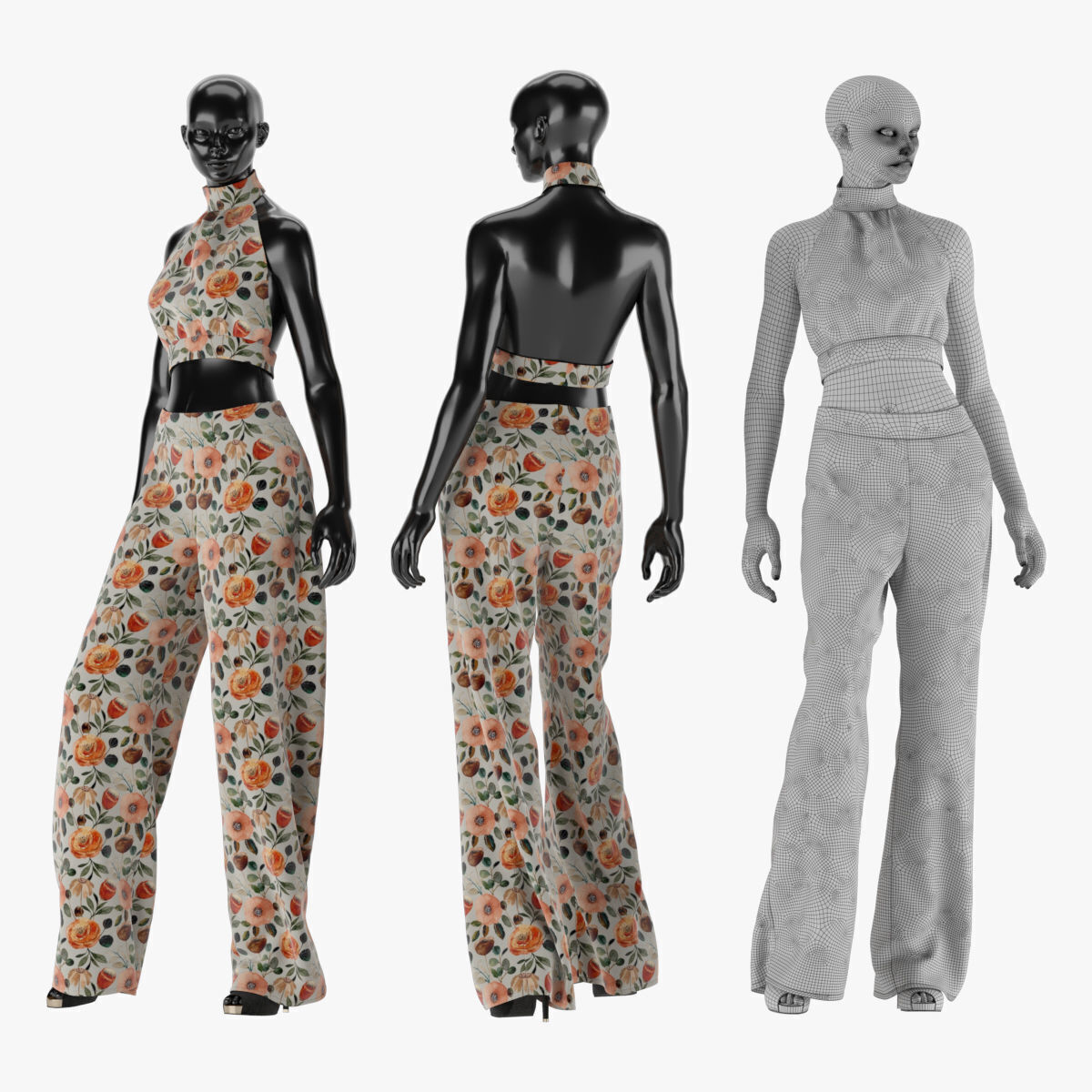 Mannequin Set Vol 011 Low-poly 3D model_8