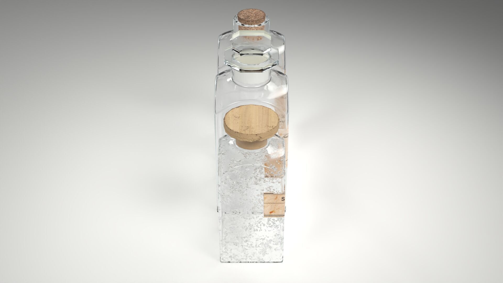 Old Apothecary Medicine Bottles Low-poly 3D model_6