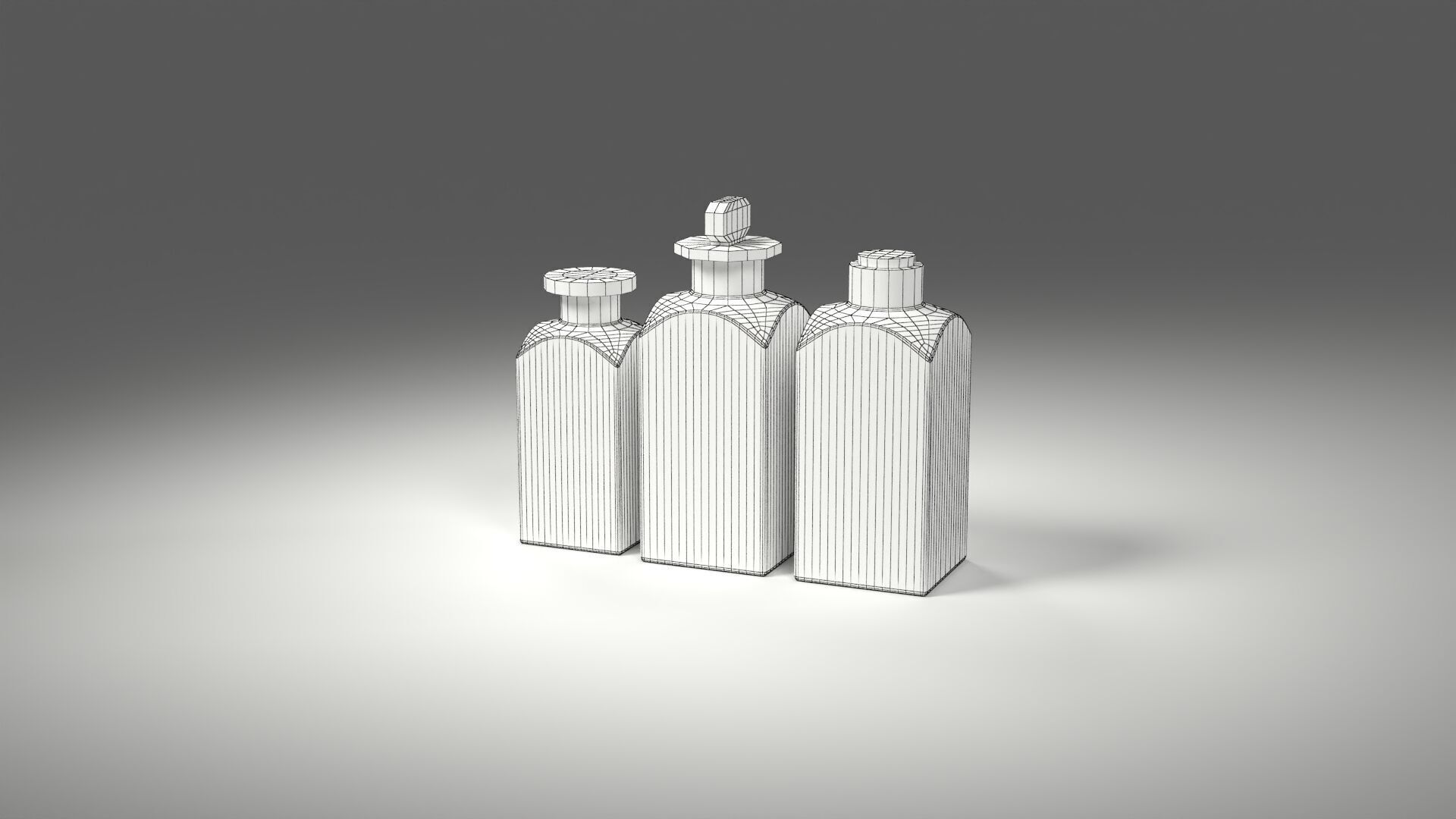 Old Apothecary Medicine Bottles Low-poly 3D model_8