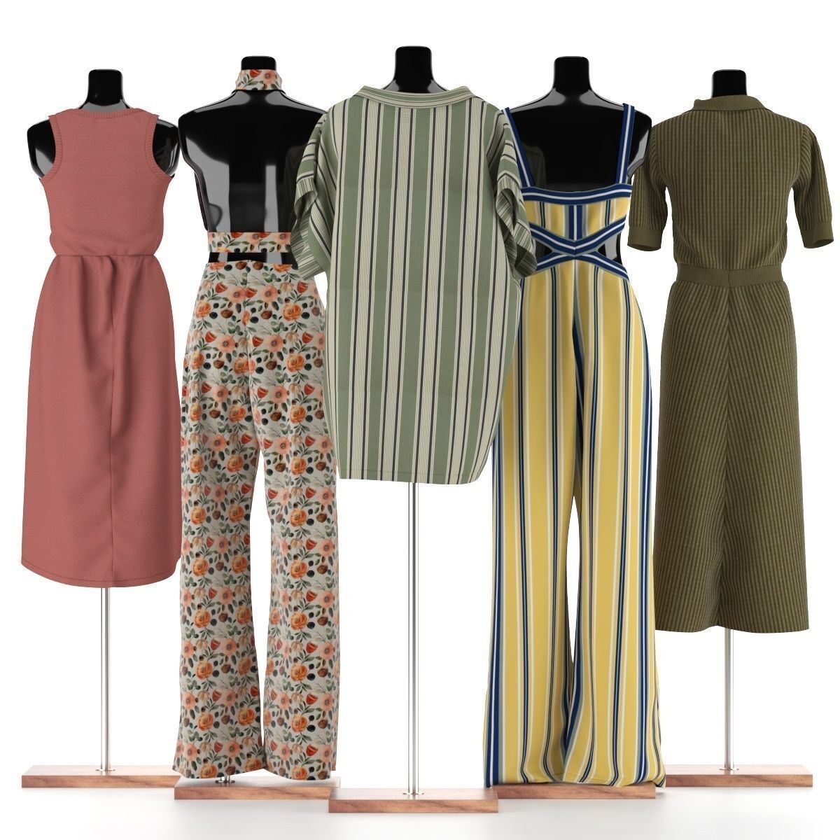 Mannequin Set Vol 012 Low-poly 3D model_4