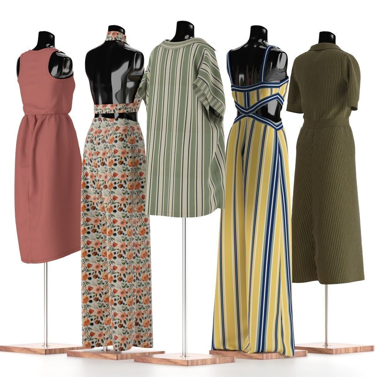 Mannequin Set Vol 012 Low-poly 3D model_2