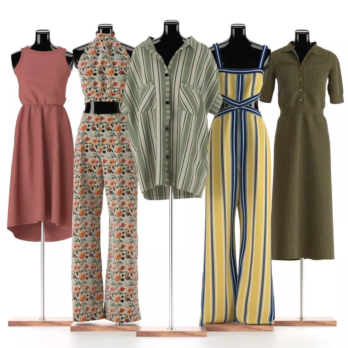 Mannequin Set Vol 012 Low-poly 3D model_0