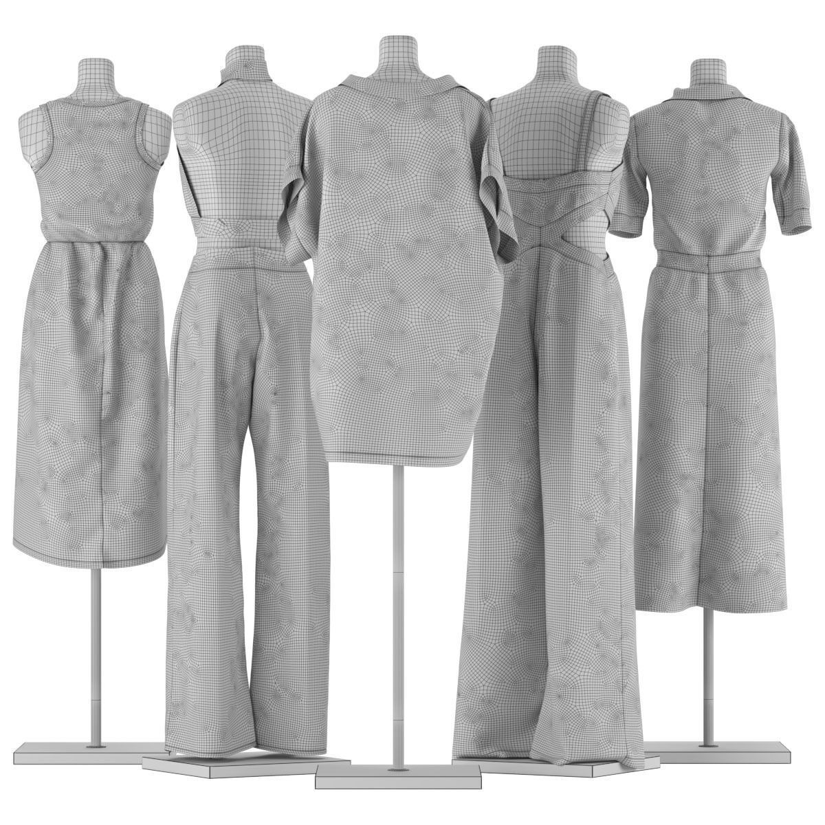 Mannequin Set Vol 012 Low-poly 3D model_5