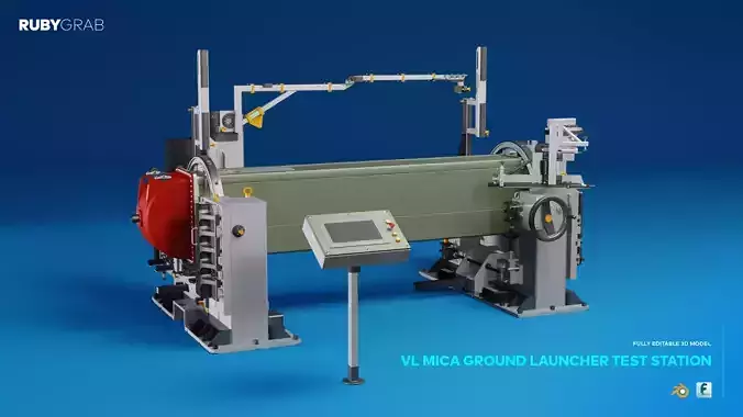 VL MICA Ground Launcher Test Station 3D model
