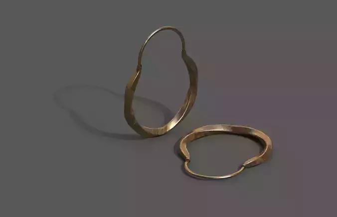 High-Quality 3D Earrings Model