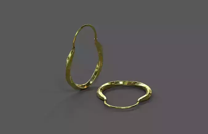 High-Quality 3D Earrings Model