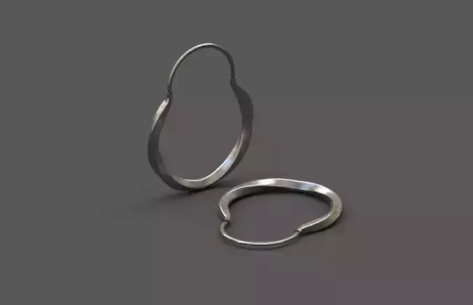 High-Quality 3D Earrings Model