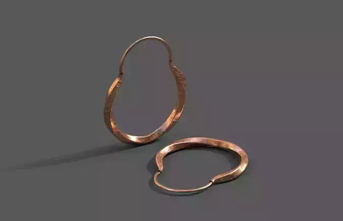 High-Quality 3D Earrings Model