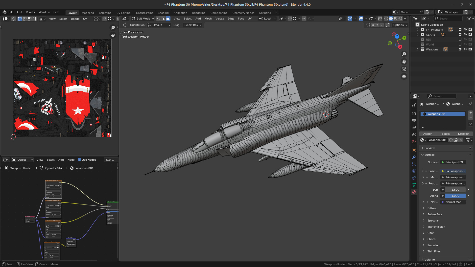 F4 Phantom 2-Turkey -Fully Rigged-High Resolution Textures Low-poly 3D model_17