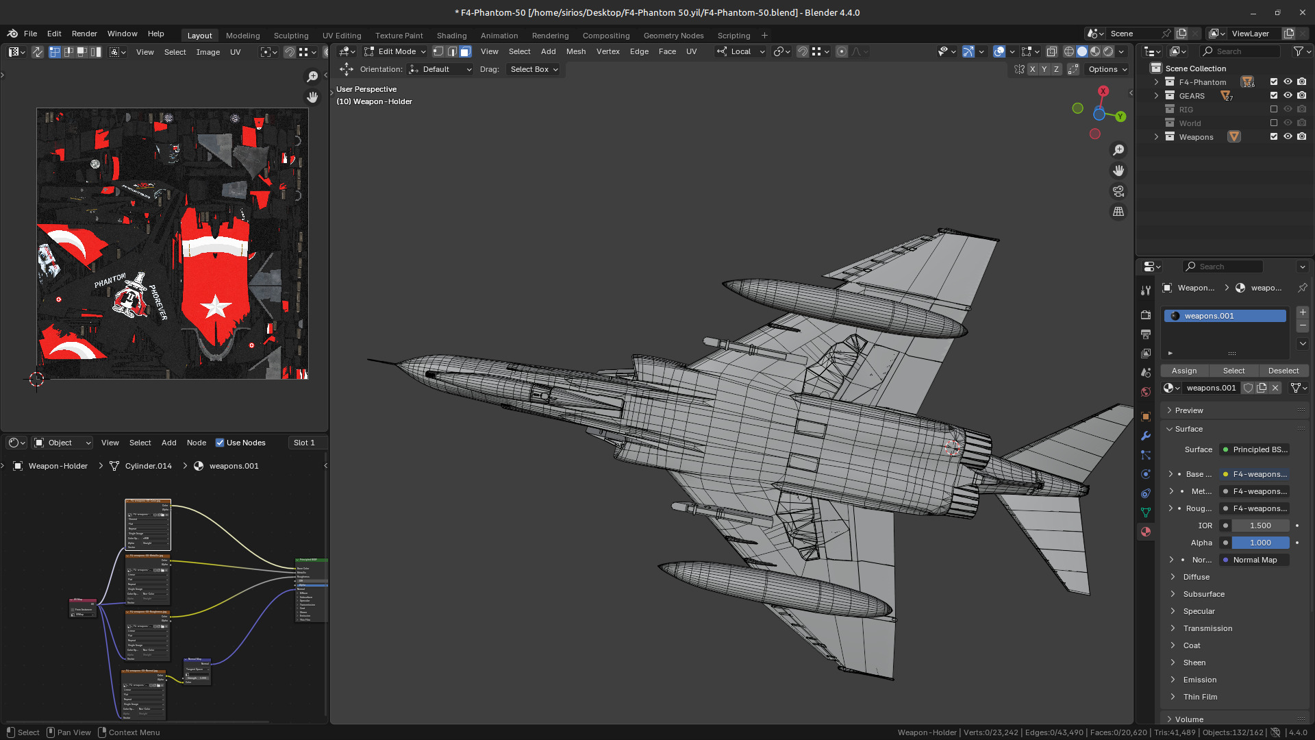 F4 Phantom 2-Turkey -Fully Rigged-High Resolution Textures Low-poly 3D model_18