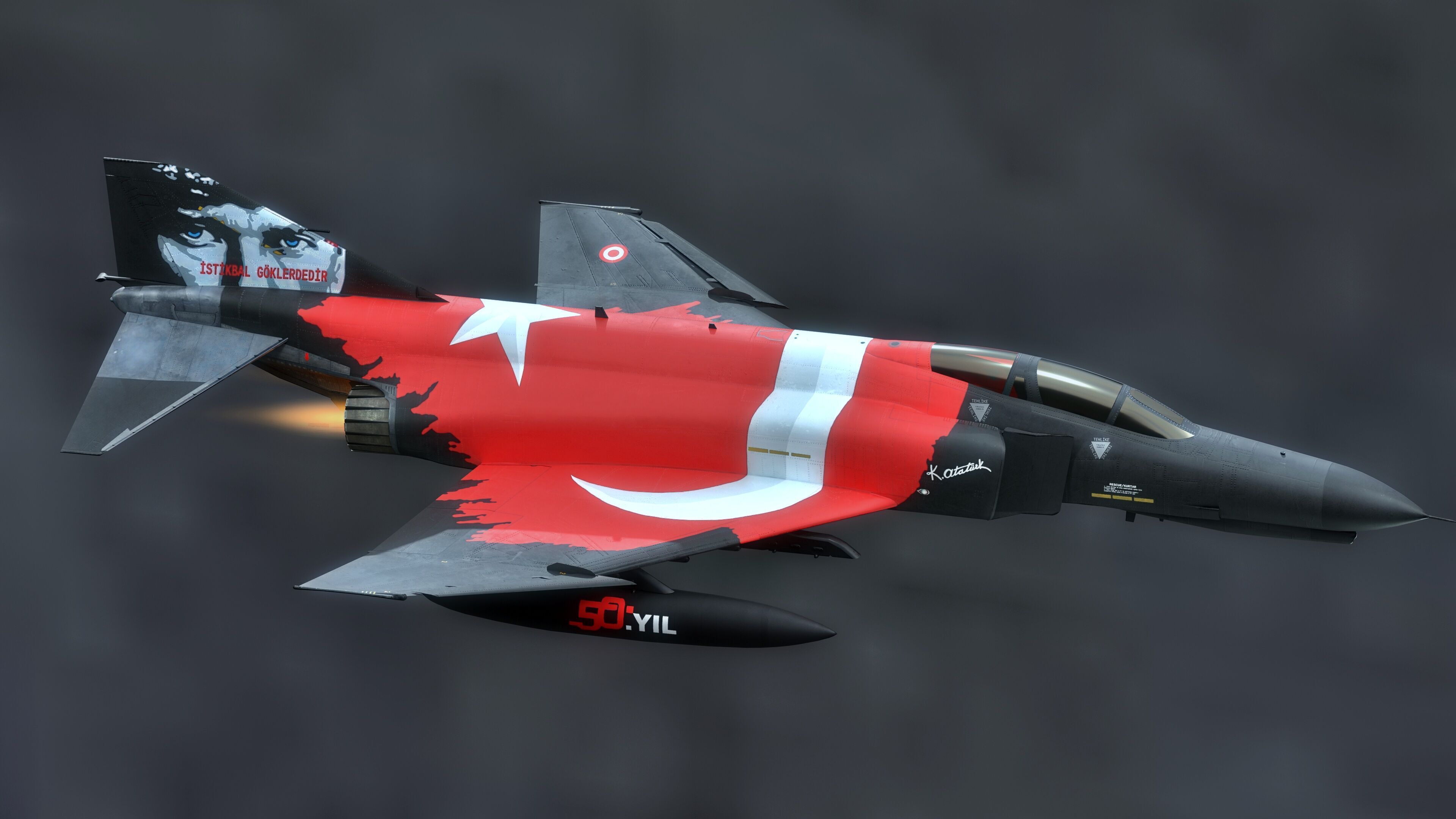 F4 Phantom 2-Turkey -Fully Rigged-High Resolution Textures Low-poly 3D model_8