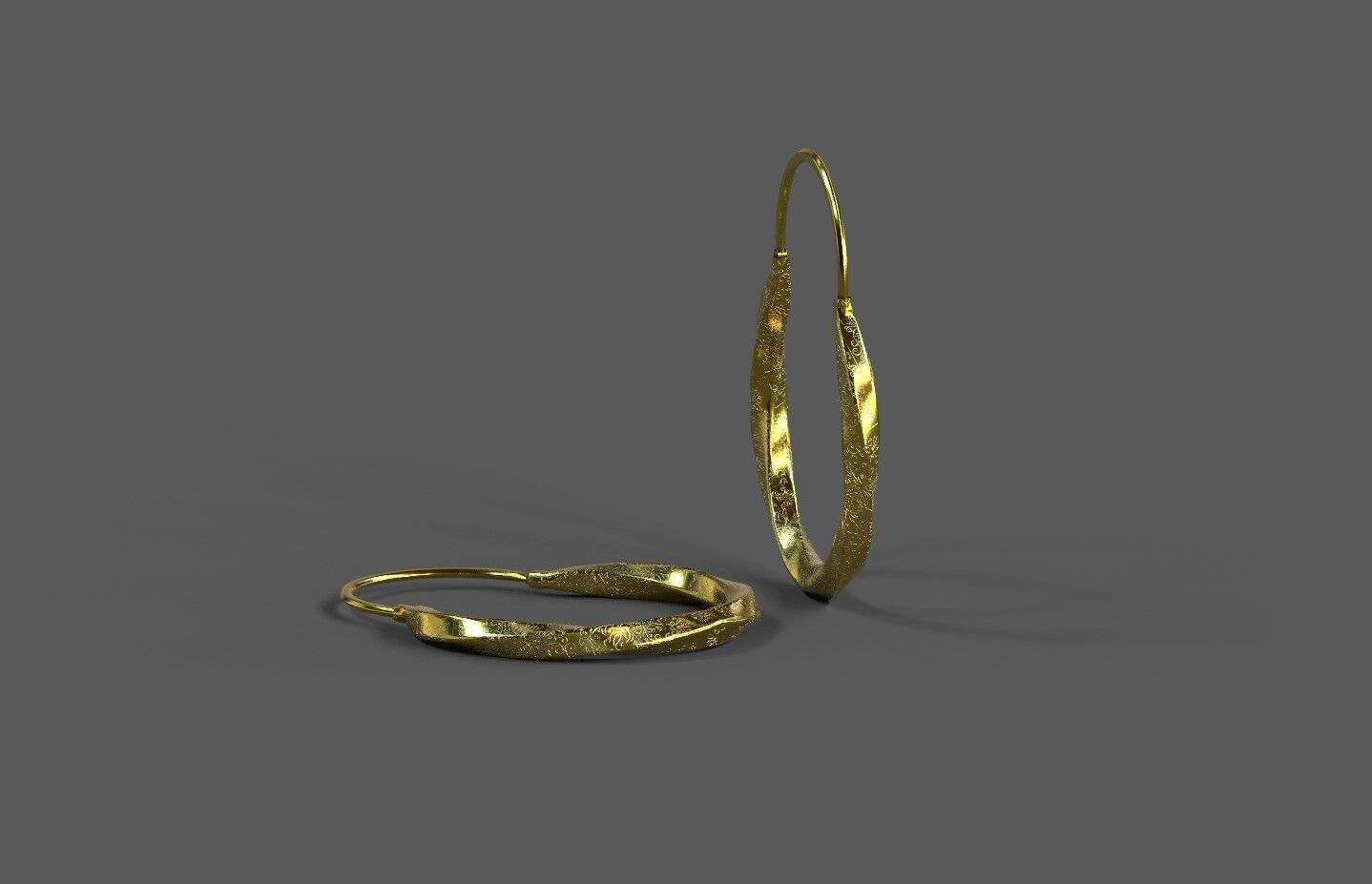 High-Quality 3D Earrings Model Pack 4 Low-poly 3D model_8