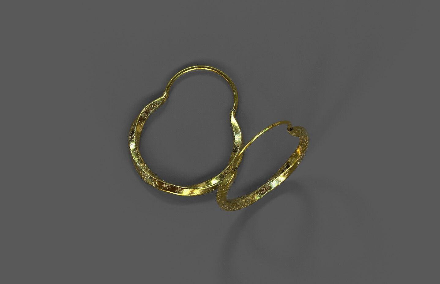 High-Quality 3D Earrings Model Pack 4 Low-poly 3D model_9