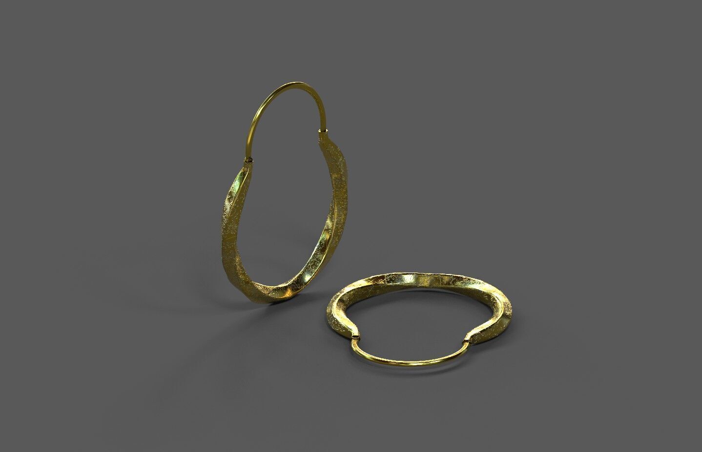 High-Quality 3D Earrings Model Pack 4 Low-poly 3D model_6