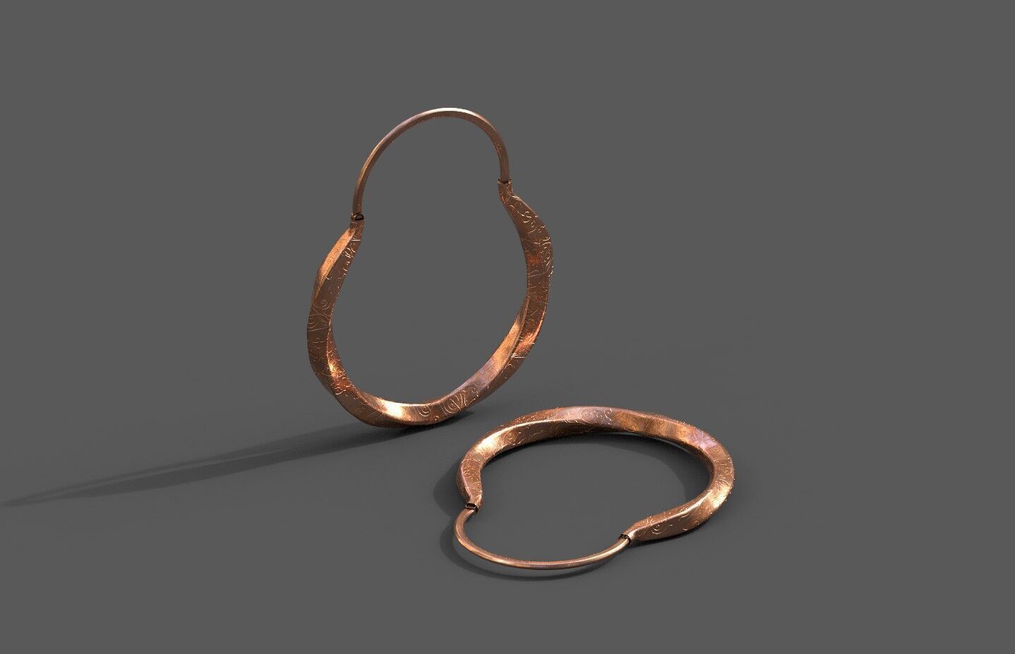 High-Quality 3D Earrings Model Pack 4 Low-poly 3D model_16