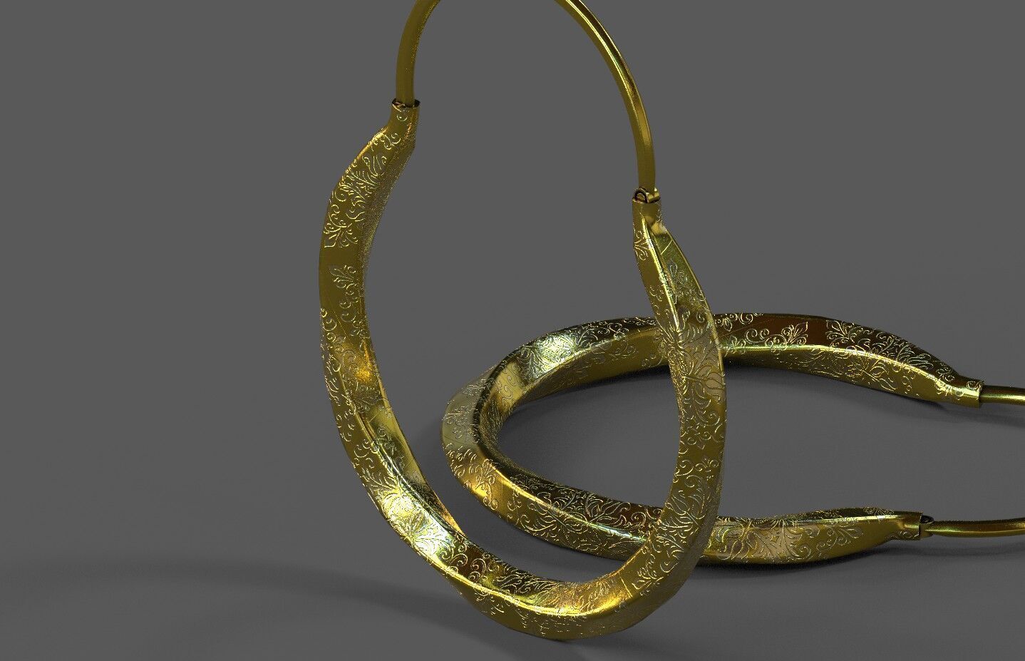 High-Quality 3D Earrings Model Pack 4 Low-poly 3D model_10