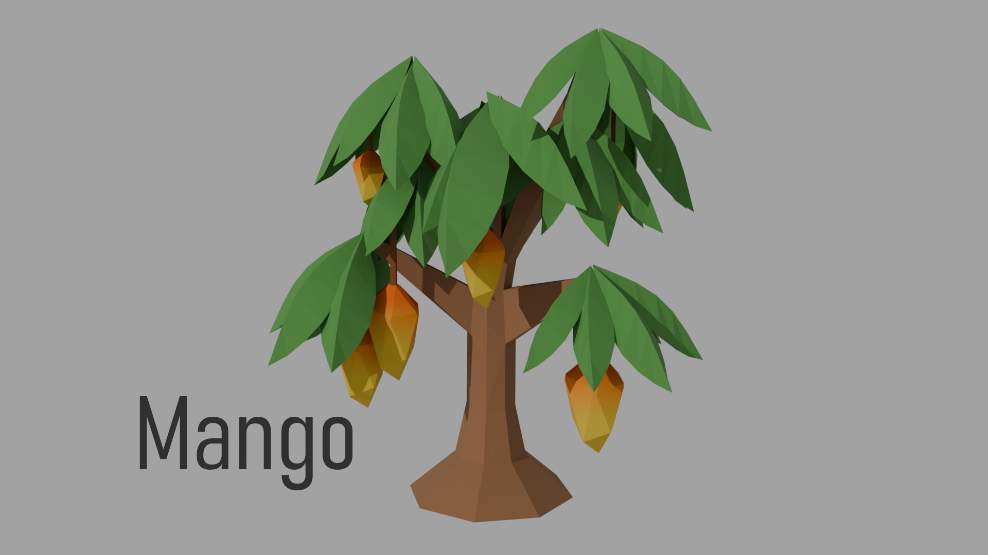 Low poly Tree Pack - 14 Species  Low-poly 3D model_9