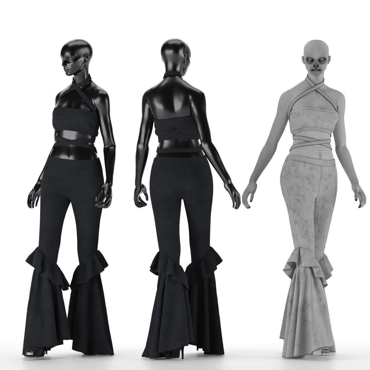 Mannequin Set Vol 013 Low-poly 3D model_7