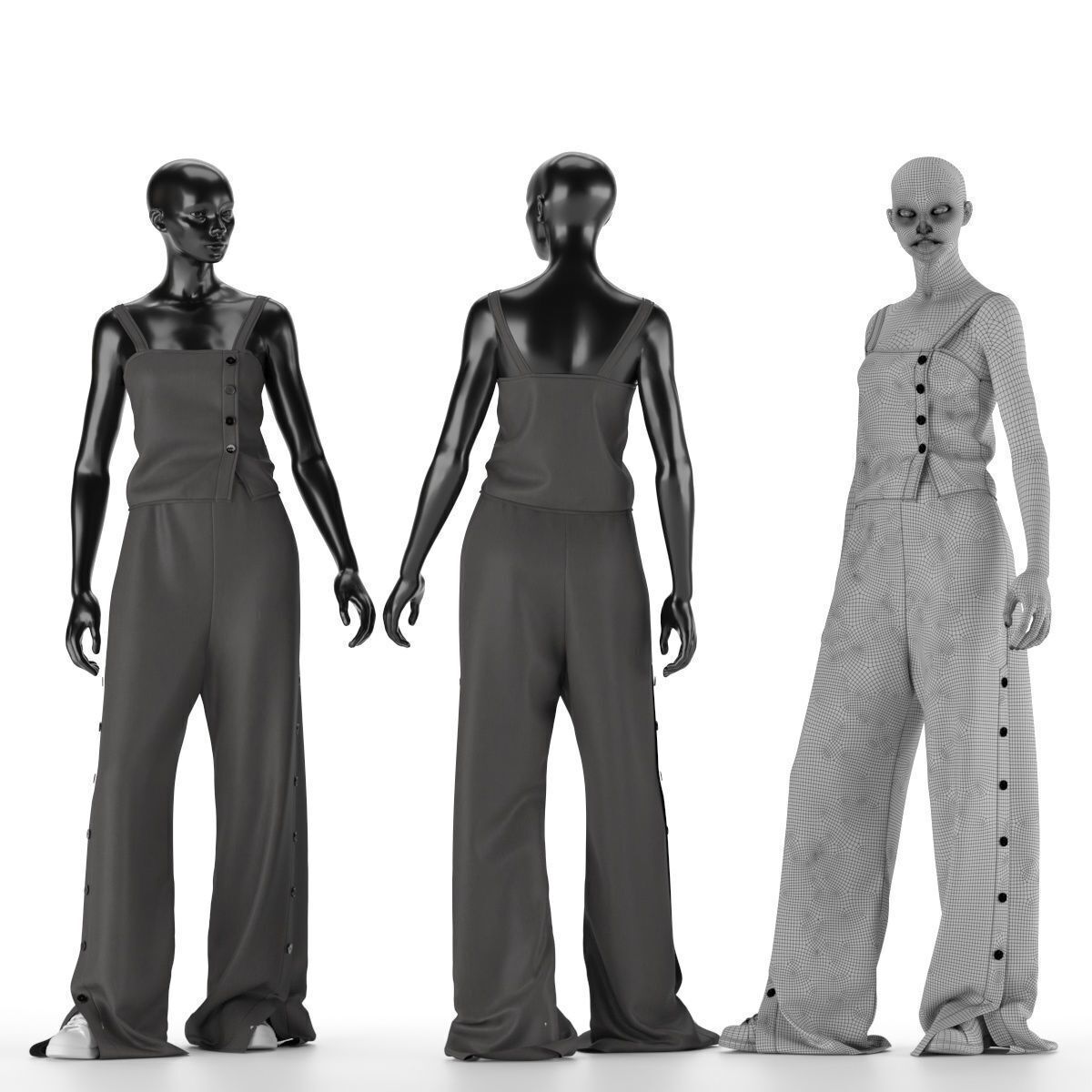Mannequin Set Vol 013 Low-poly 3D model_9