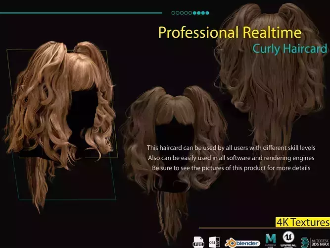 Professional Realtime Curly Haircard