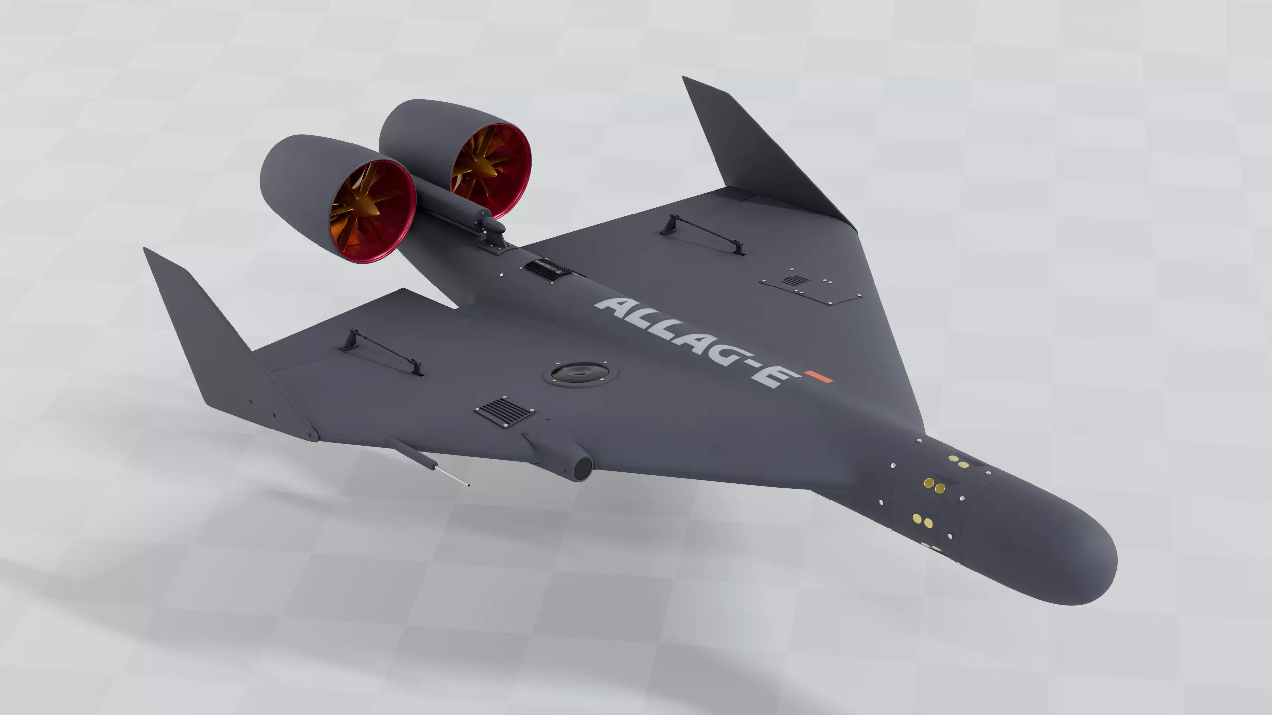 ALLAG-E - Military interceptor drone 3D model