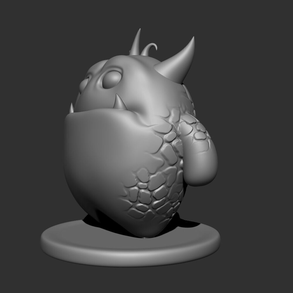 Cute Little Monster  3D print model_1