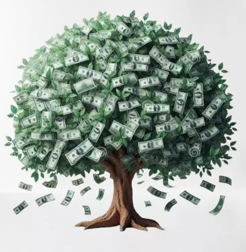 Tree of money 3D model_0
