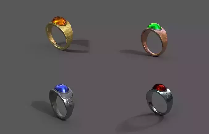 High-Quality 3D Ring Model Pack 4