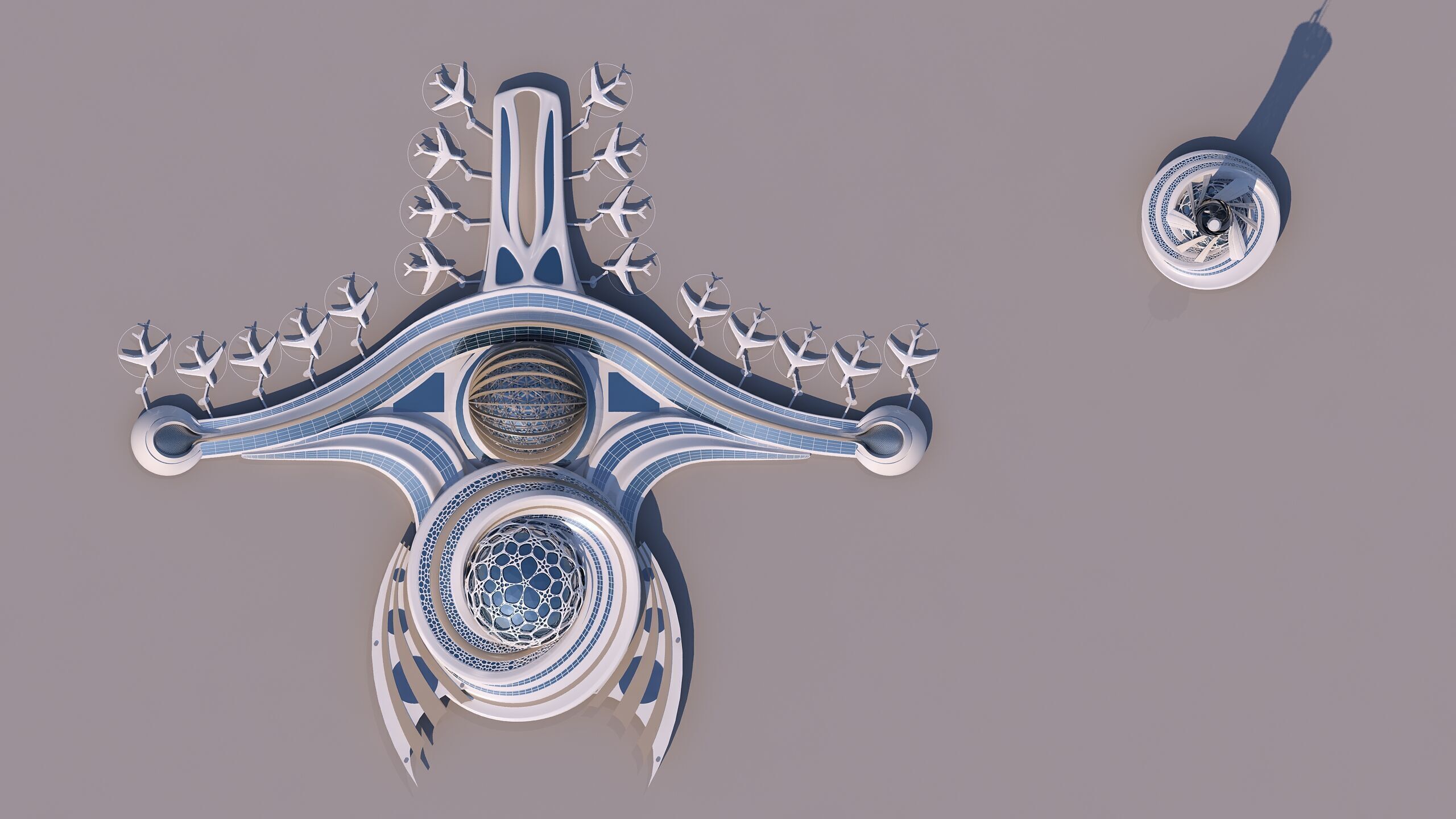 0303 - Airport Architecture Building - 2D Drawings - 3D Files 3D model_9