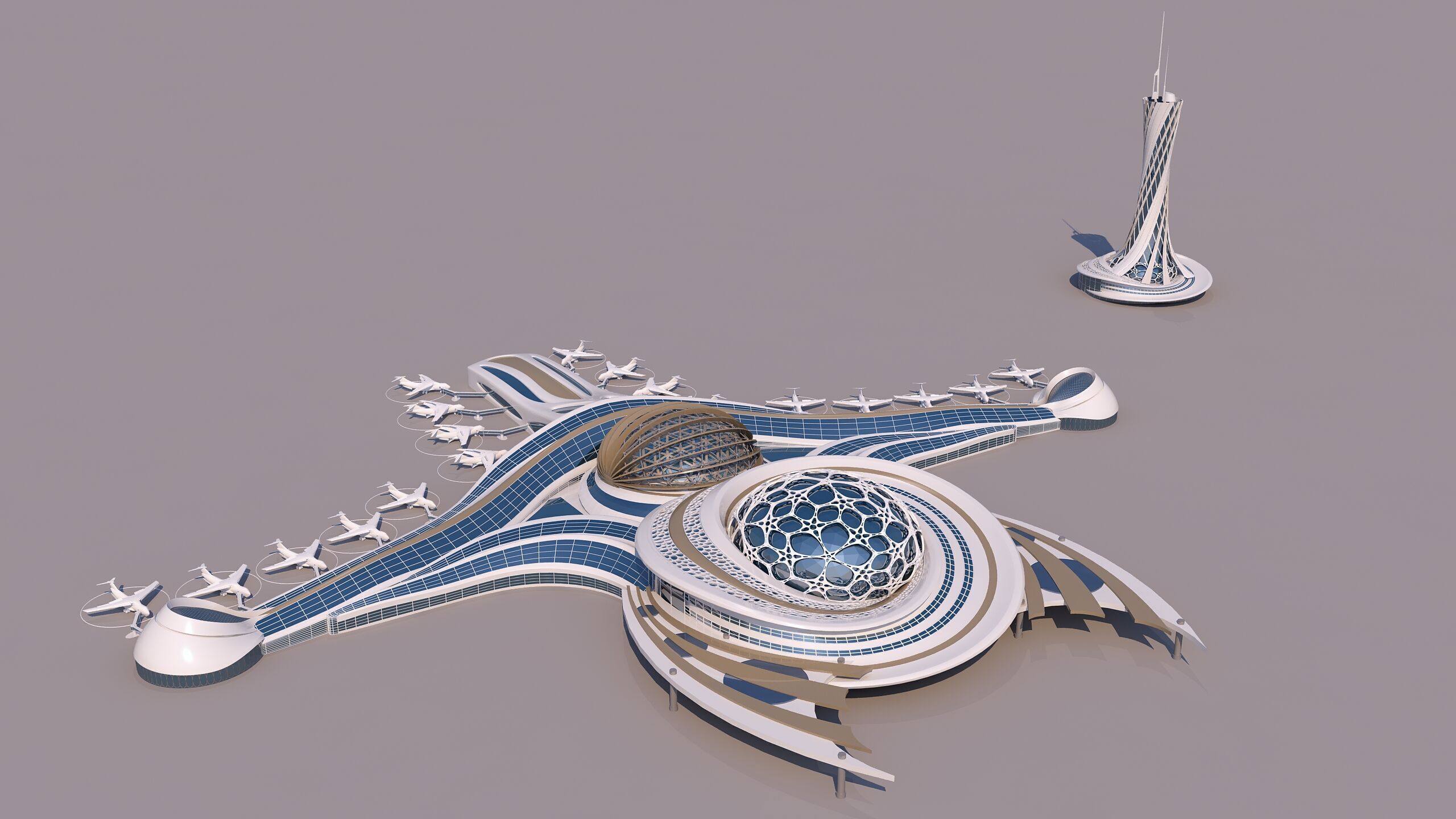 0303 - Airport Architecture Building - 2D Drawings - 3D Files 3D model_4