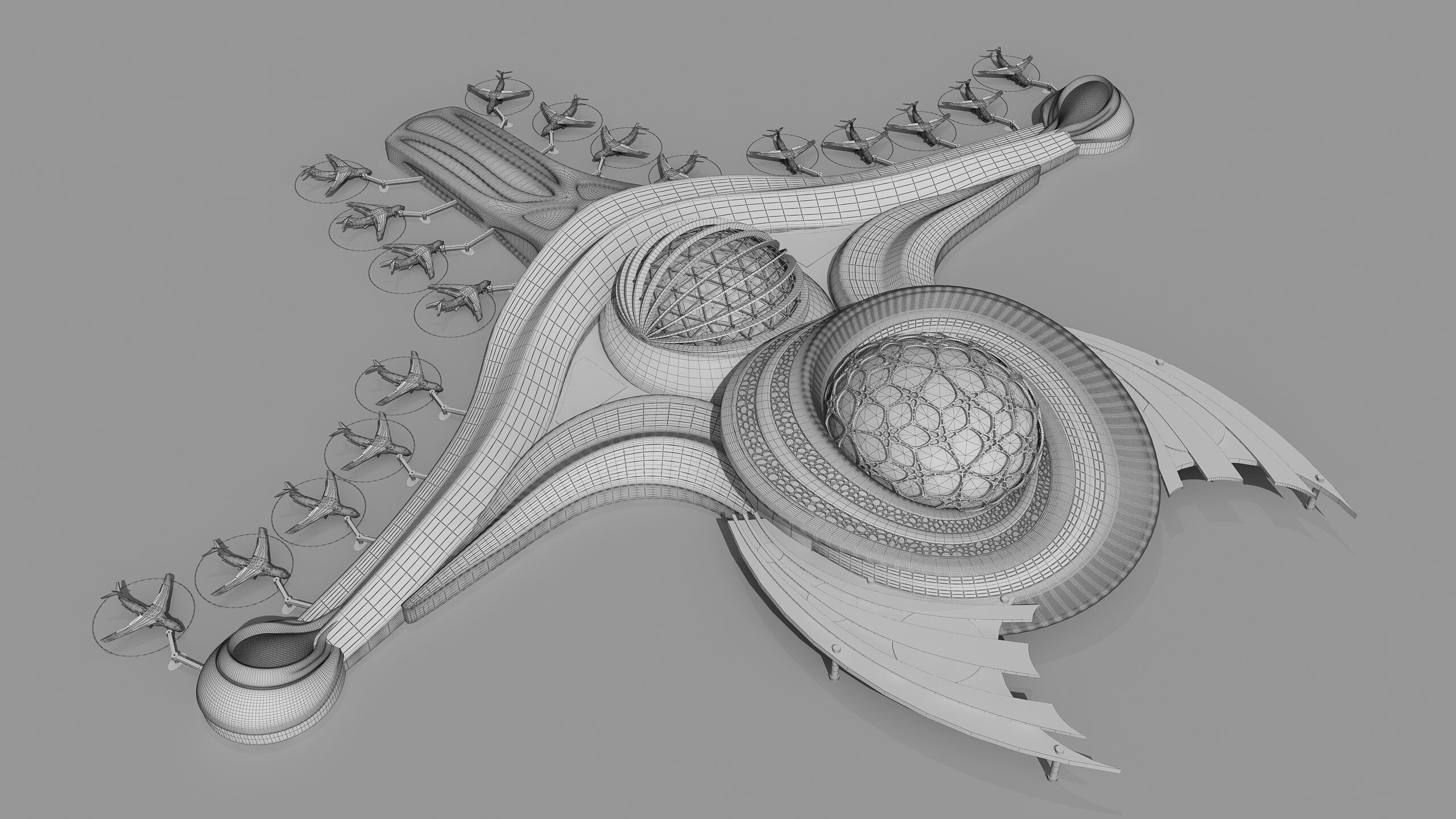 0303 - Airport Architecture Building - 2D Drawings - 3D Files 3D model_13