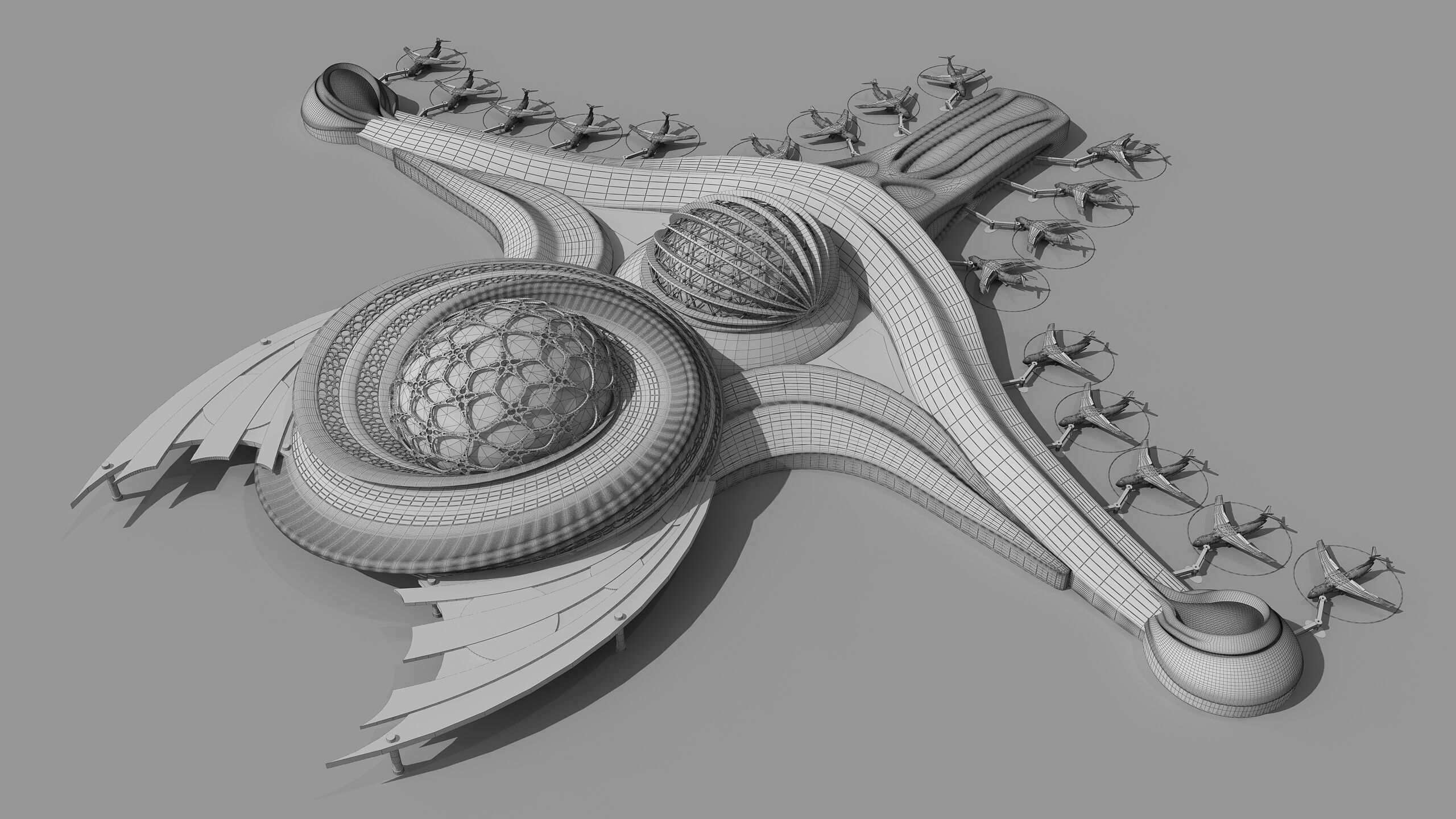 0303 - Airport Architecture Building - 2D Drawings - 3D Files 3D model_14