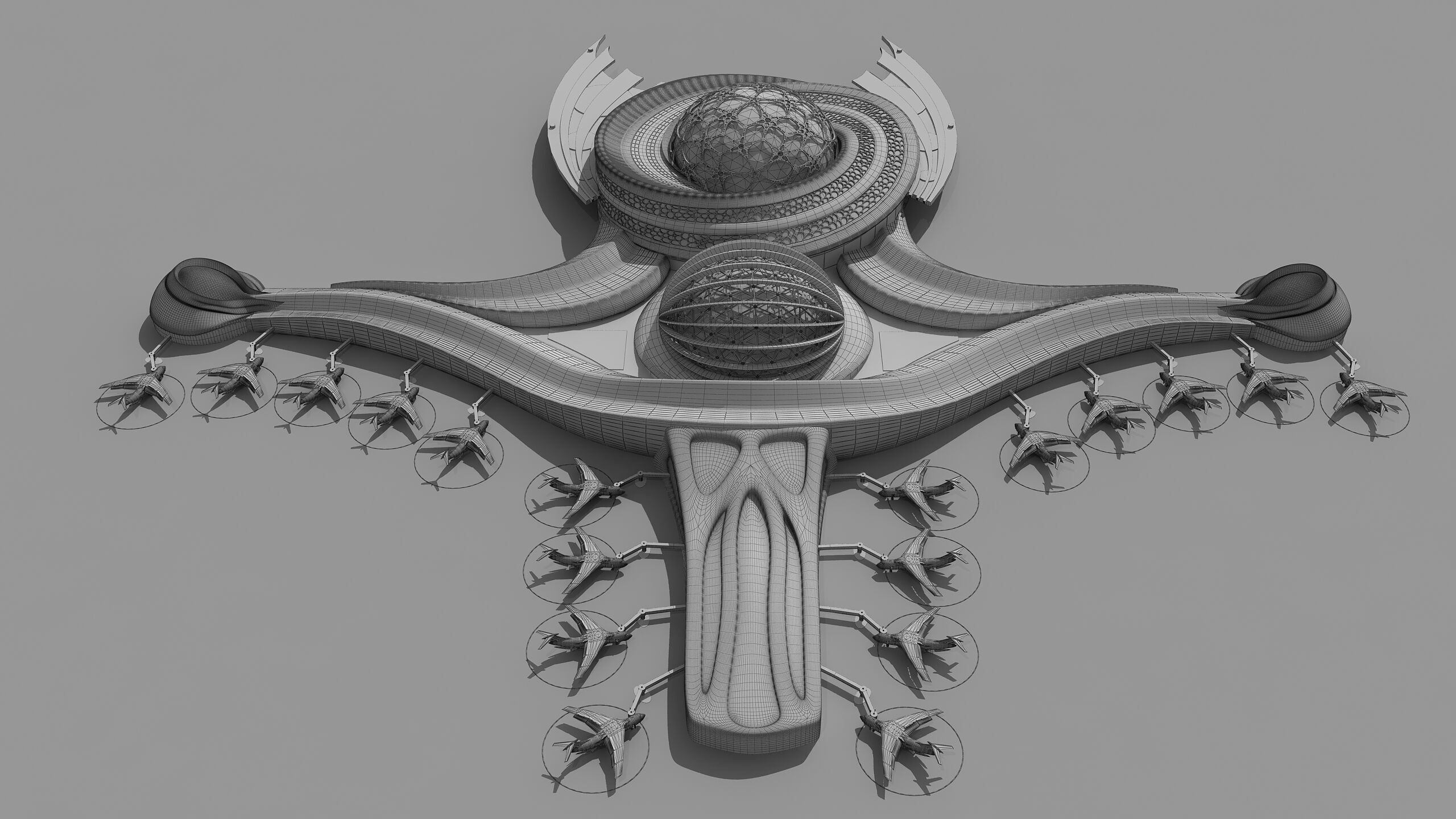 0303 - Airport Architecture Building - 2D Drawings - 3D Files 3D model_15