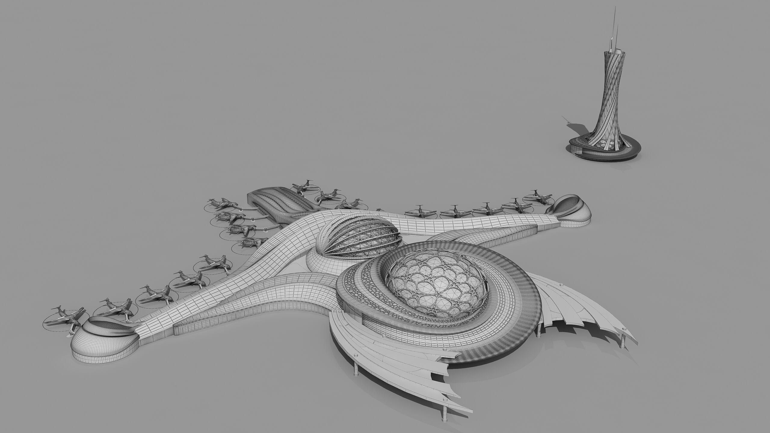 0303 - Airport Architecture Building - 2D Drawings - 3D Files 3D model_17