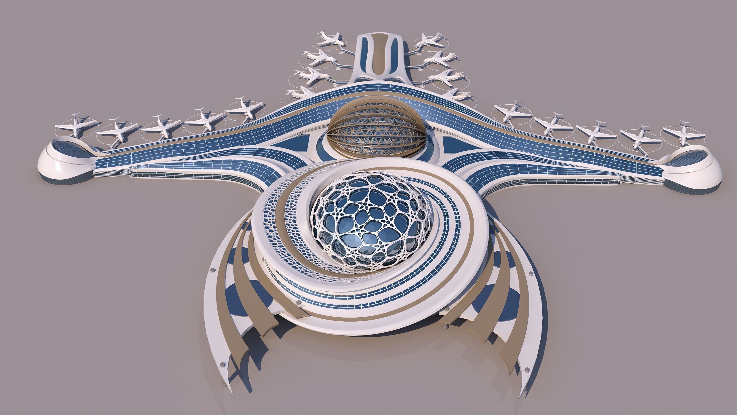 0303 - Airport Architecture Building - 2D Drawings - 3D Files 3D model_3