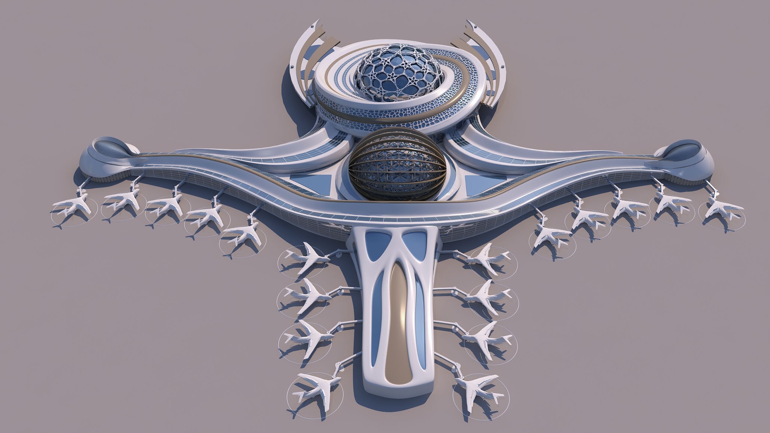 0303 - Airport Architecture Building - 2D Drawings - 3D Files 3D model_2