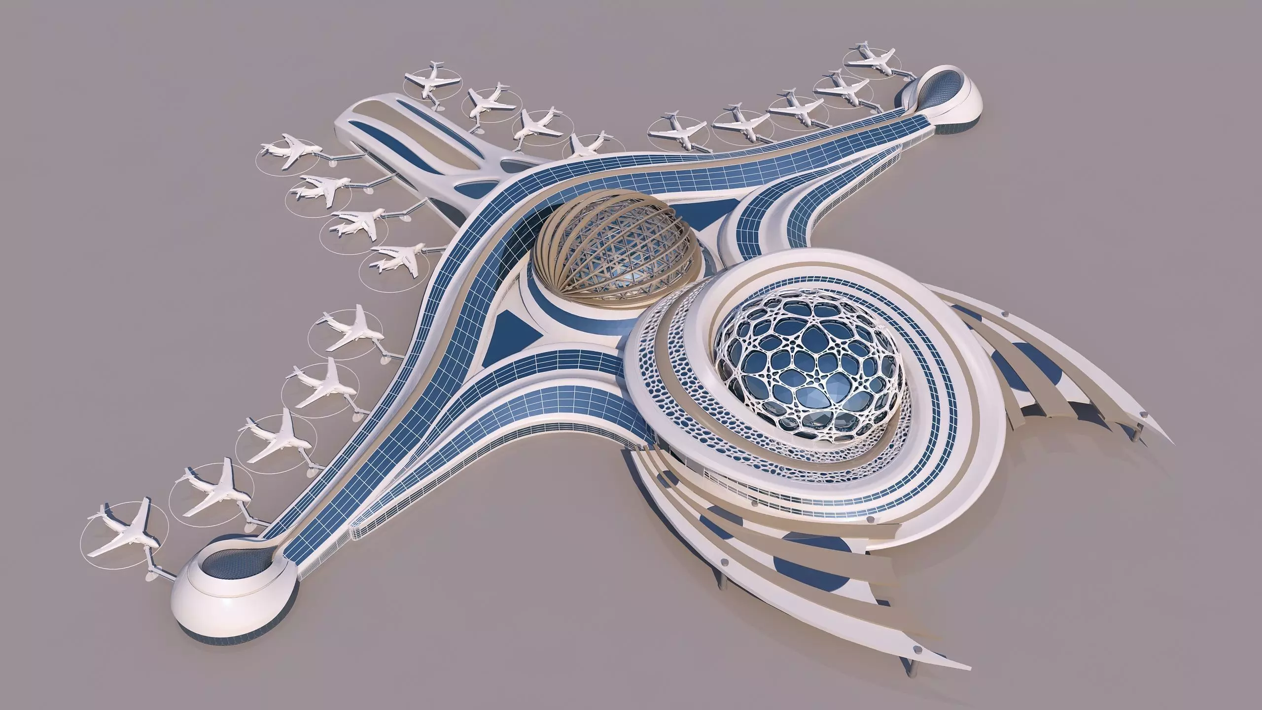 0303 - Airport Architecture Building - 2D Drawings - 3D Files 3D model_0