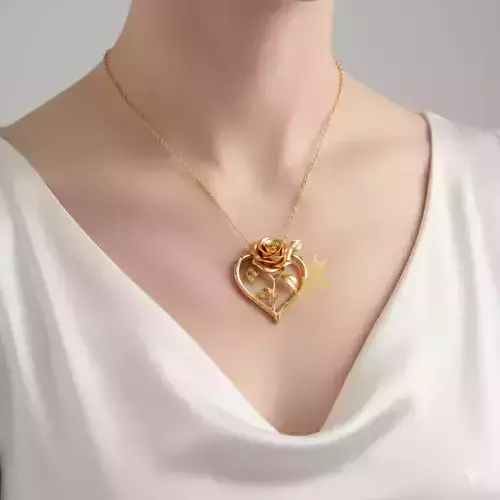 Golden Blossom Heart
