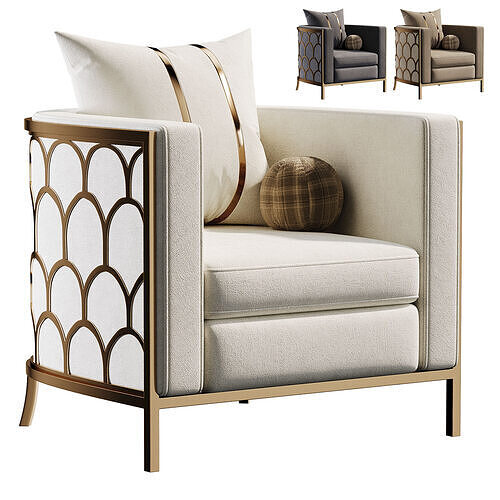 Verona Accent Chair 3D model