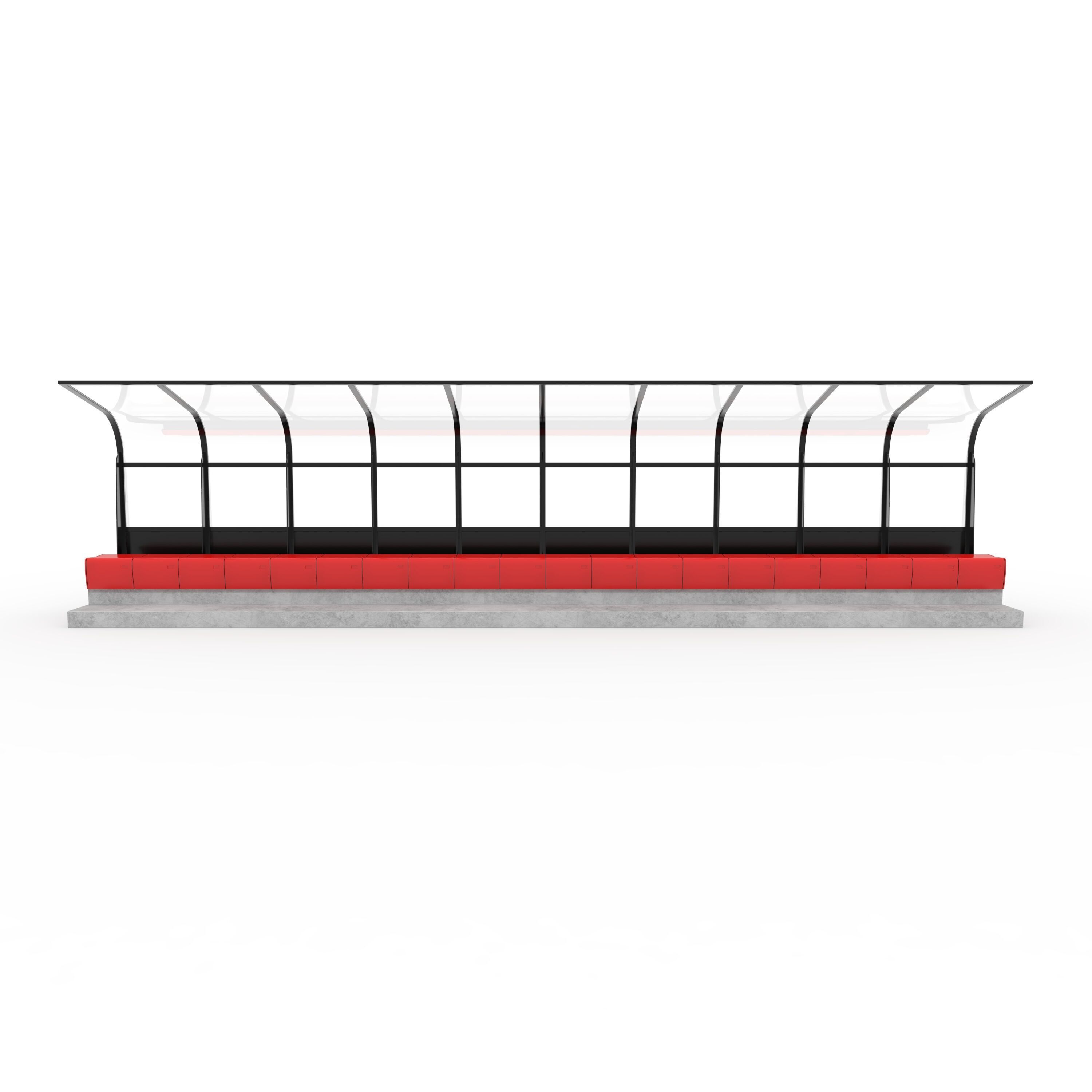 Soccer Bench 16 3D model_2