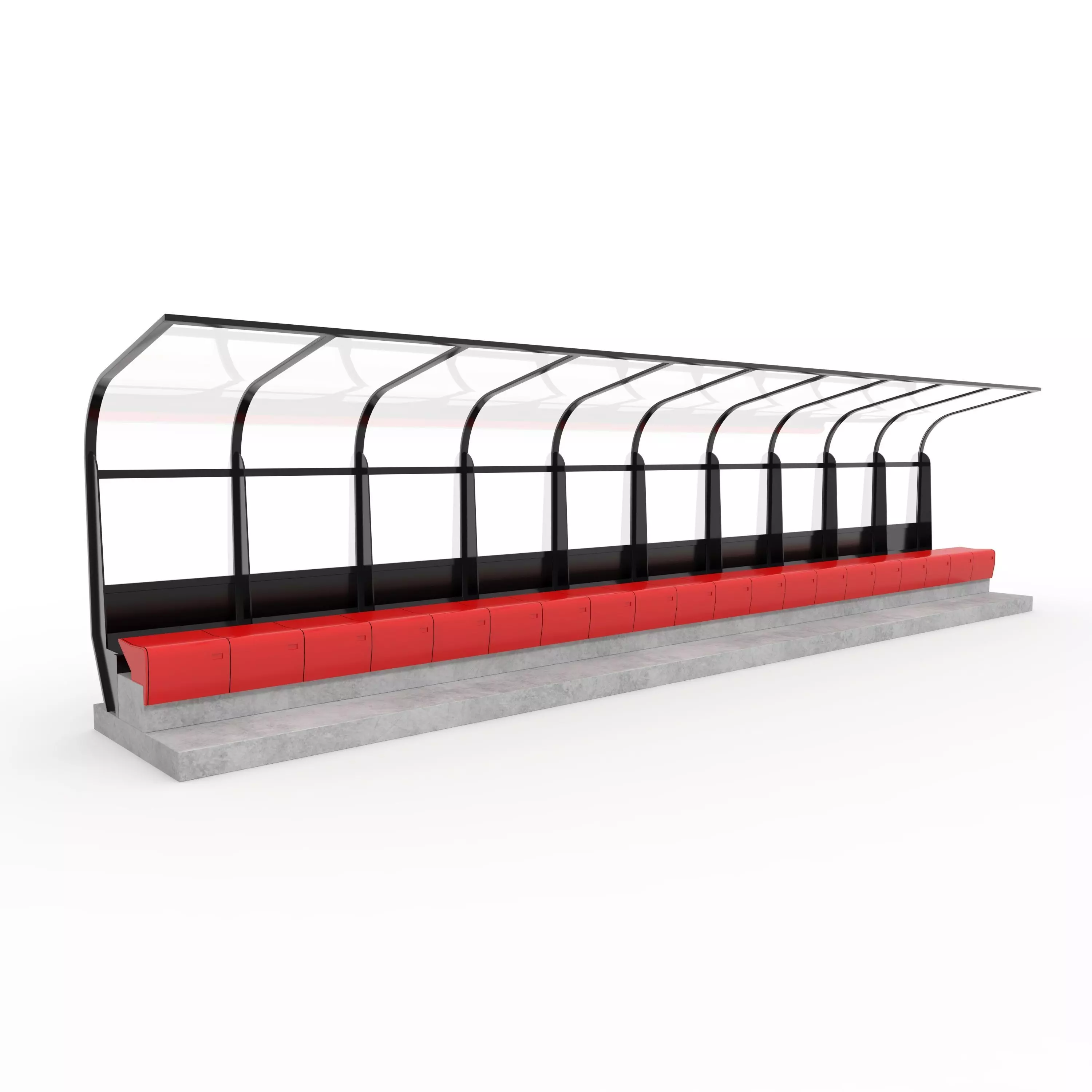 Soccer Bench 16 3D model_0