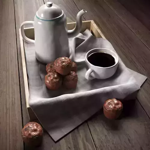 Breakfast Coffee 3 3D model