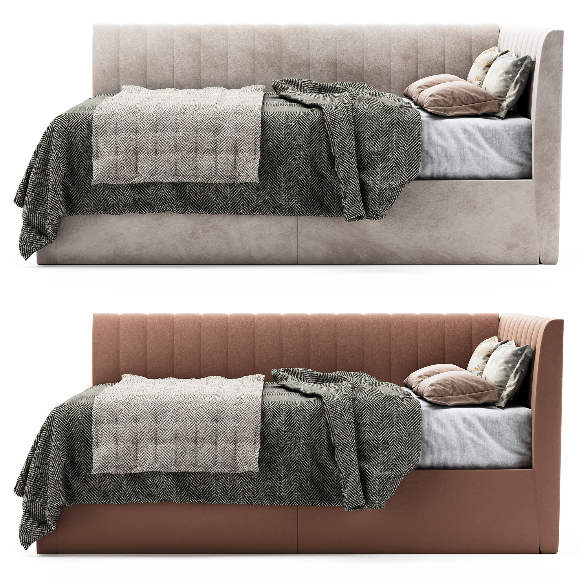 Avalon Corner Storage Bed 3D model_1