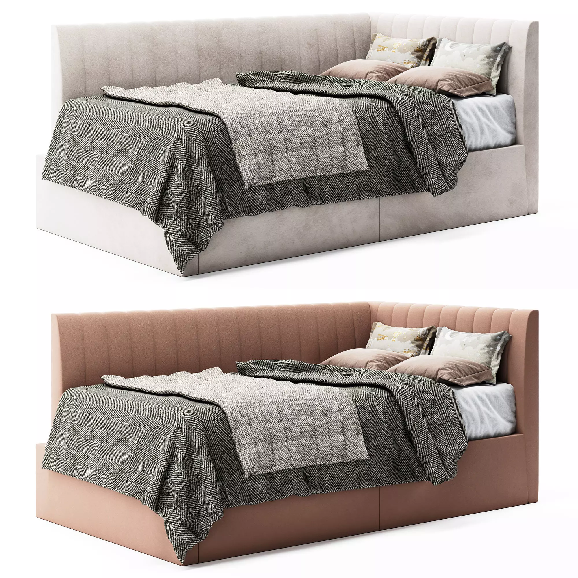 Avalon Corner Storage Bed 3D model_0