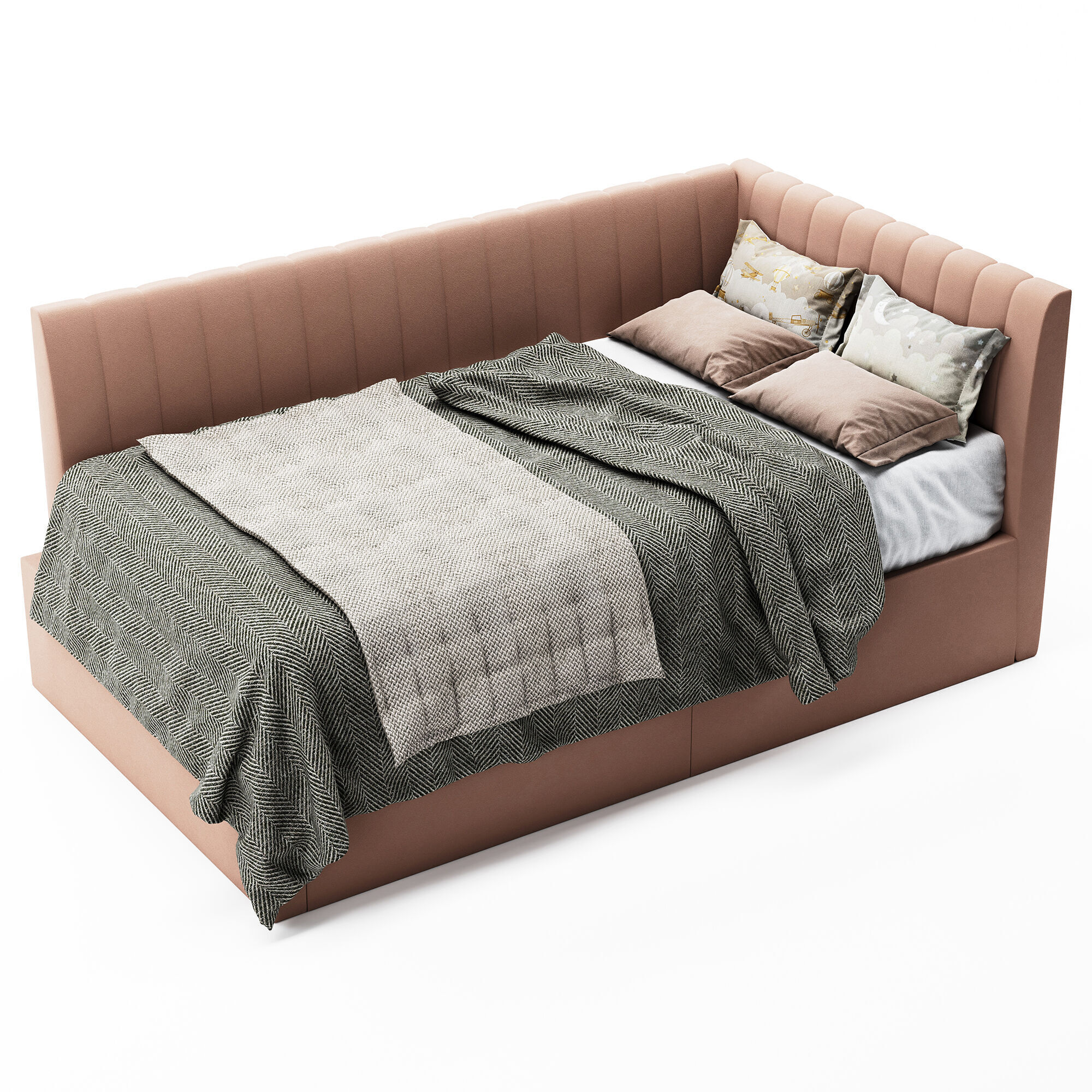 Avalon Corner Storage Bed 3D model_3