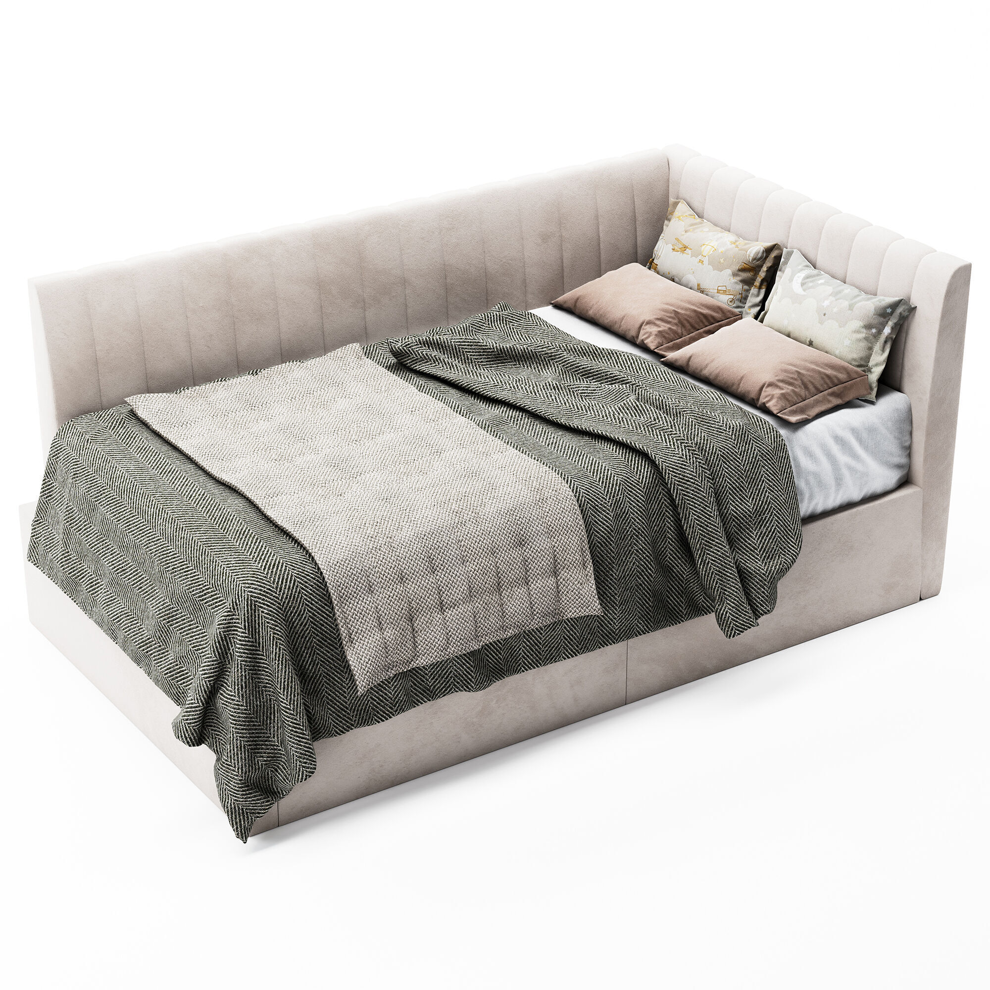 Avalon Corner Storage Bed 3D model_2